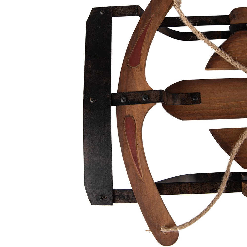Decoratie Slee 71x39x14 cm Bruin Hout