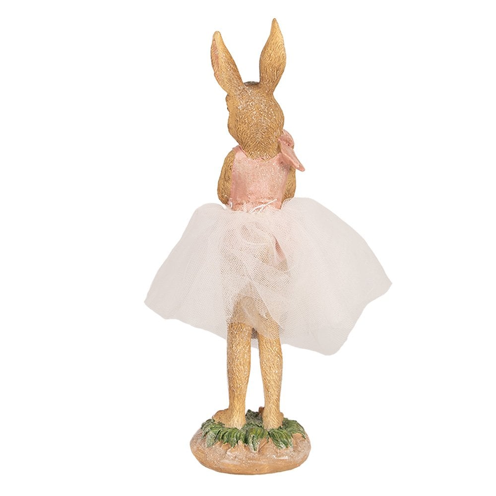 Beeld Konijn 21 cm Bruin Polyresin Paasdecoratie
