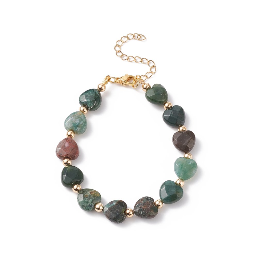 Louiz Agaat armband hartjes