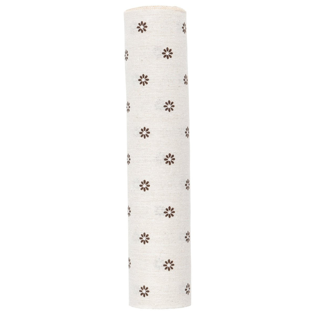 Kleine Tafelband fleur bruin 30cmx3mtr (opgerold) (20 in doos)