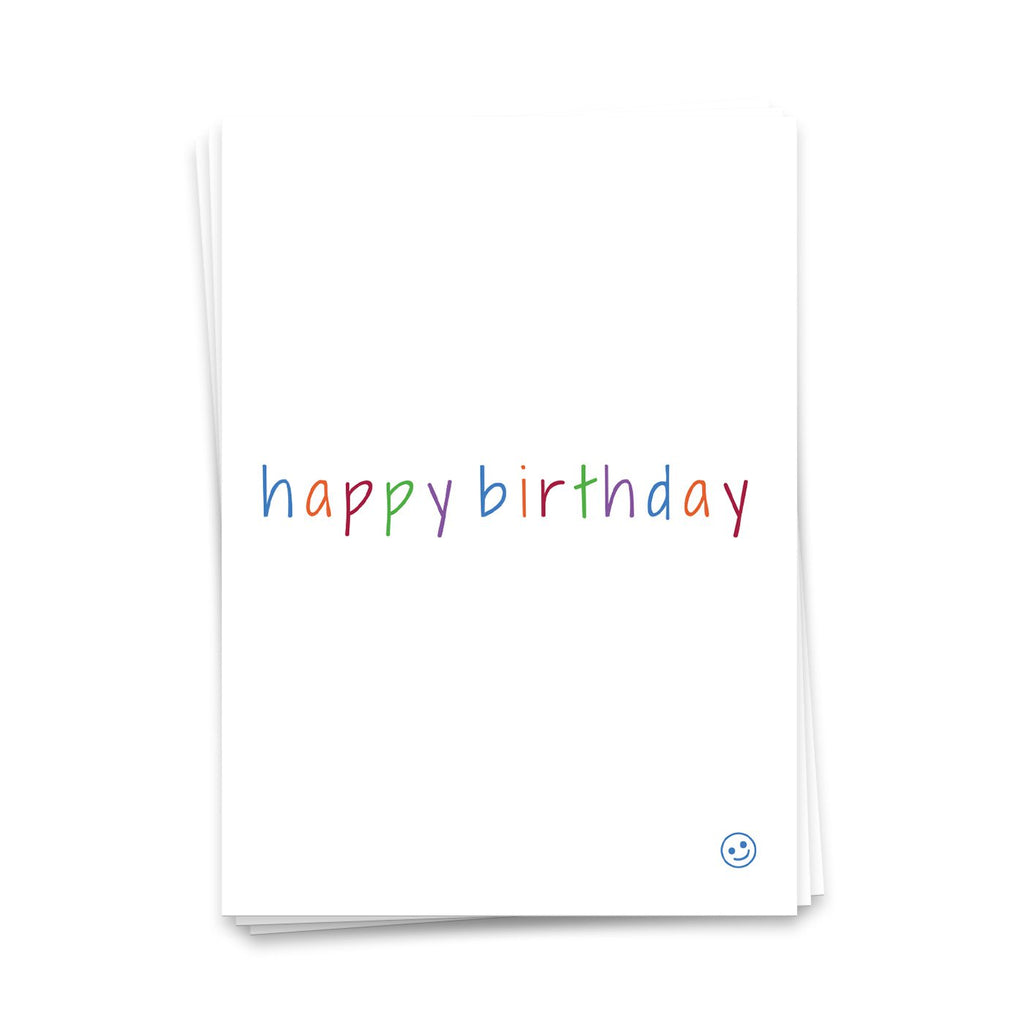 Happy Birthday Smiley - Postkarte 10er set