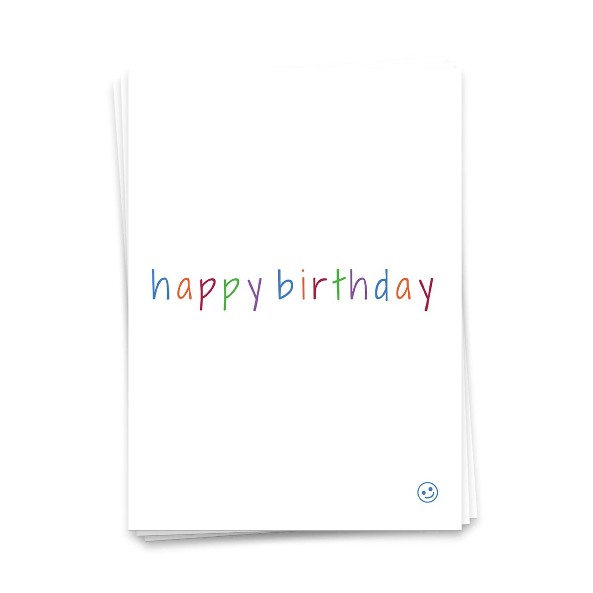 Happy Birthday Smiley - Postkarte 10er set