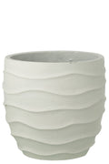 J-Line bloempot Golf + Buiten zand - steen - wit - L