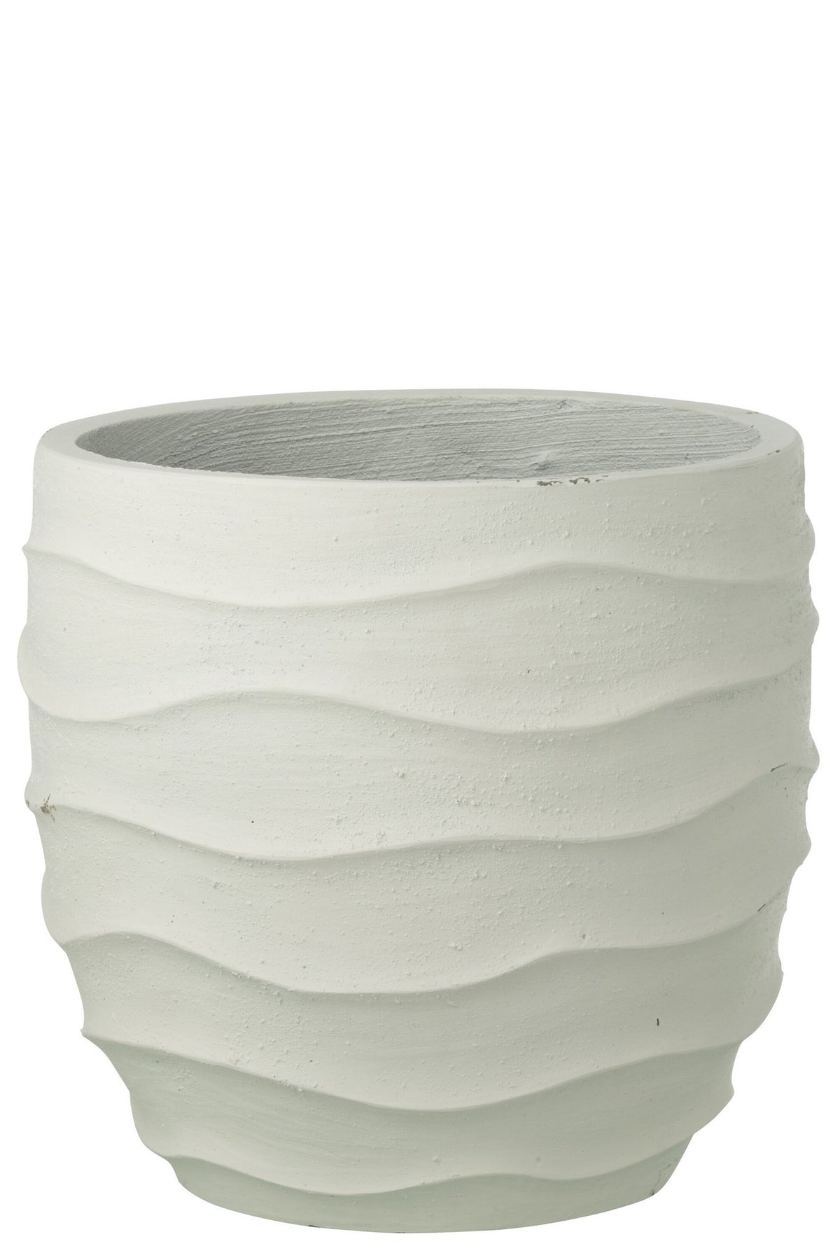 J-Line bloempot Golf + Buiten zand - steen - wit - L