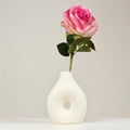 Keramieken Vaas Trendy Wit - Medium - 13 cm