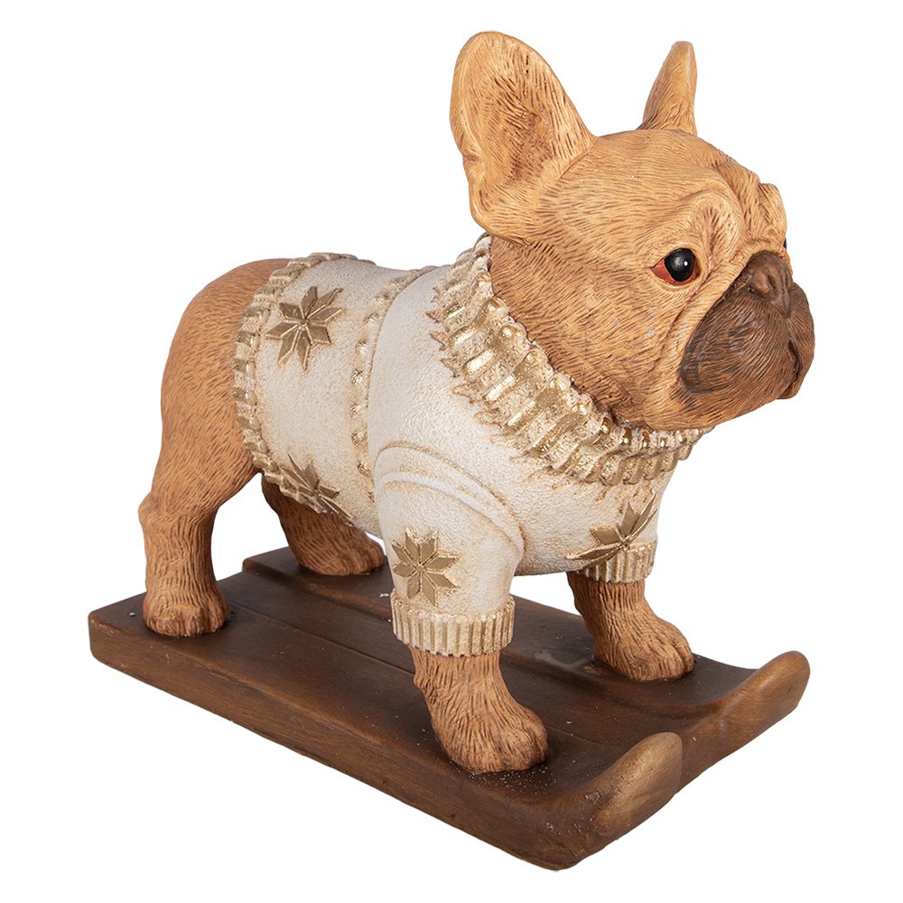 Decoratie Beeld Hond 39x20x35 cm Bruin Keramisch materiaal