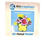 Bouwpakket 3D Model DIY Bloemenmand Magneet- gekleurd- metaal
