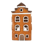 Waxinelichthouder Huis 20x15x34 cm Oranje Keramiek