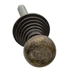 Deurknop set van 4 Ø 2 cm bruin ijzer Meubelknop