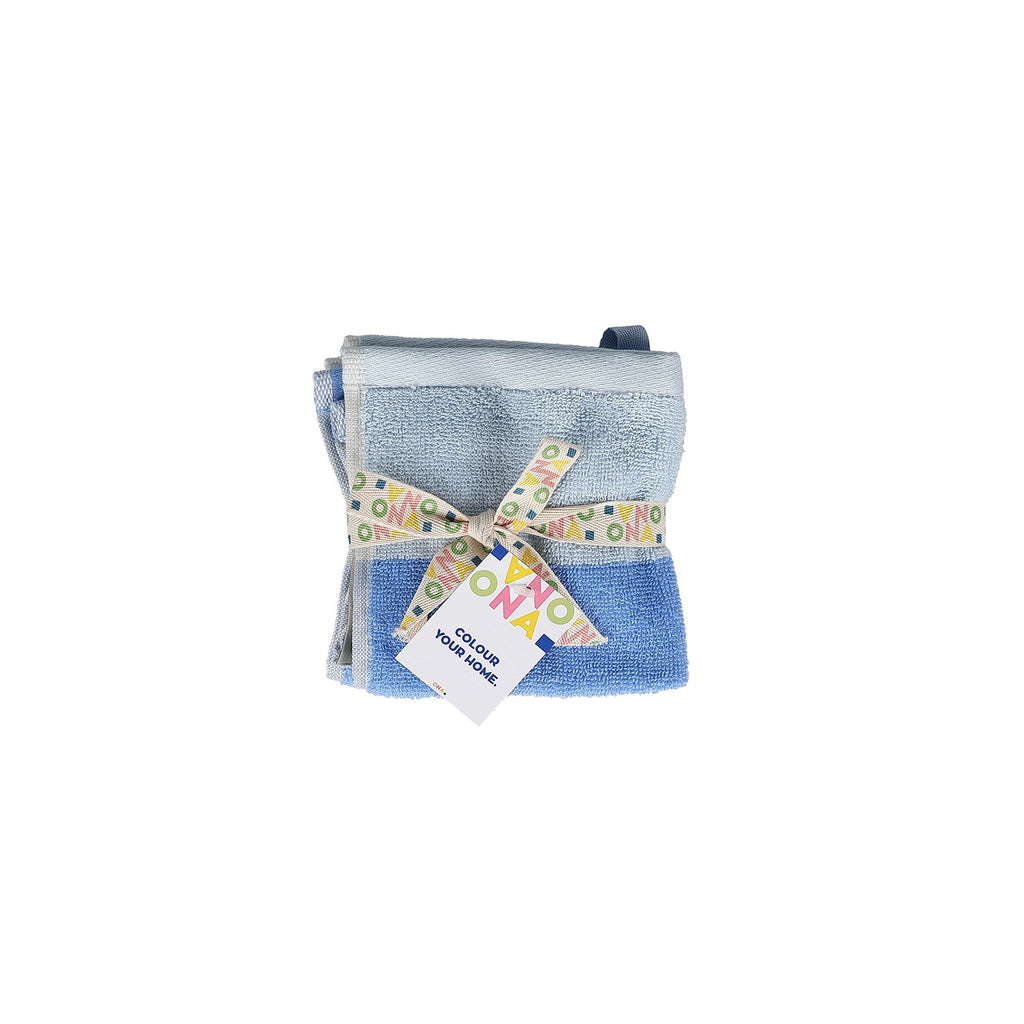 Gastendoekje 30x30cm oceaanblauw Pixie - Set van 2