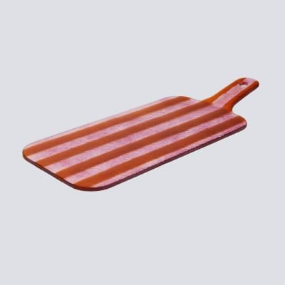 Artisano Platter Hand Klein 38x15 Magenta Strepen