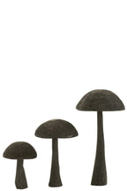 J-Line Paddenstoel Hout Zwart Large