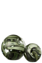 J-Line presse-papier Tornado Rond - glas - transparant/bruin - large