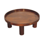 Massief houten Crescent Kastanje salontafel, bruin