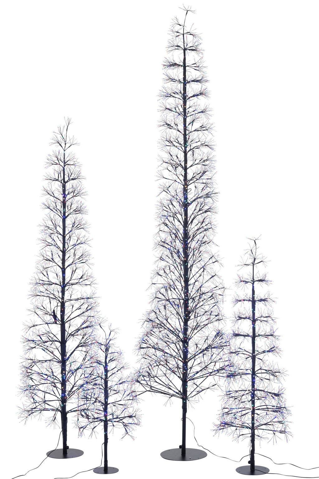 J-Line decoratie Boom Multicolor - ijzer - zwart - extra L - LED