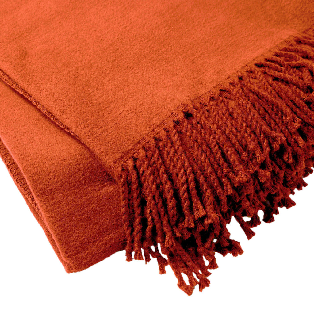 Annabella | Plaid | 150x200 cm Potters Clay | Oranje | Uni | Hoii | 60% katoen 40% acryl