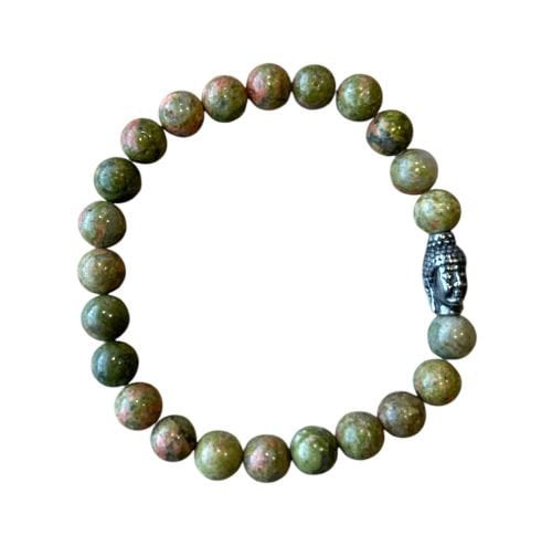 Heren armband Unakiet 8 mm met Boeddha kraal