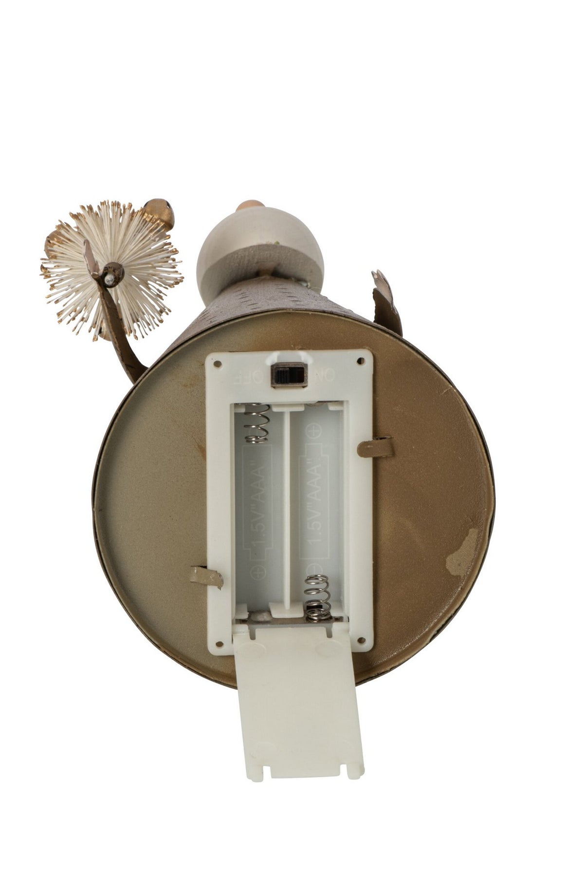 J-Line Ledkerstman - ijzer - bruin/wit - small