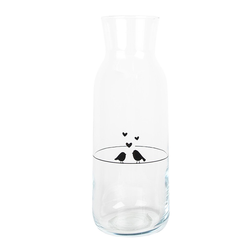 Karaf 1000 ml Transparant Glas Vogels