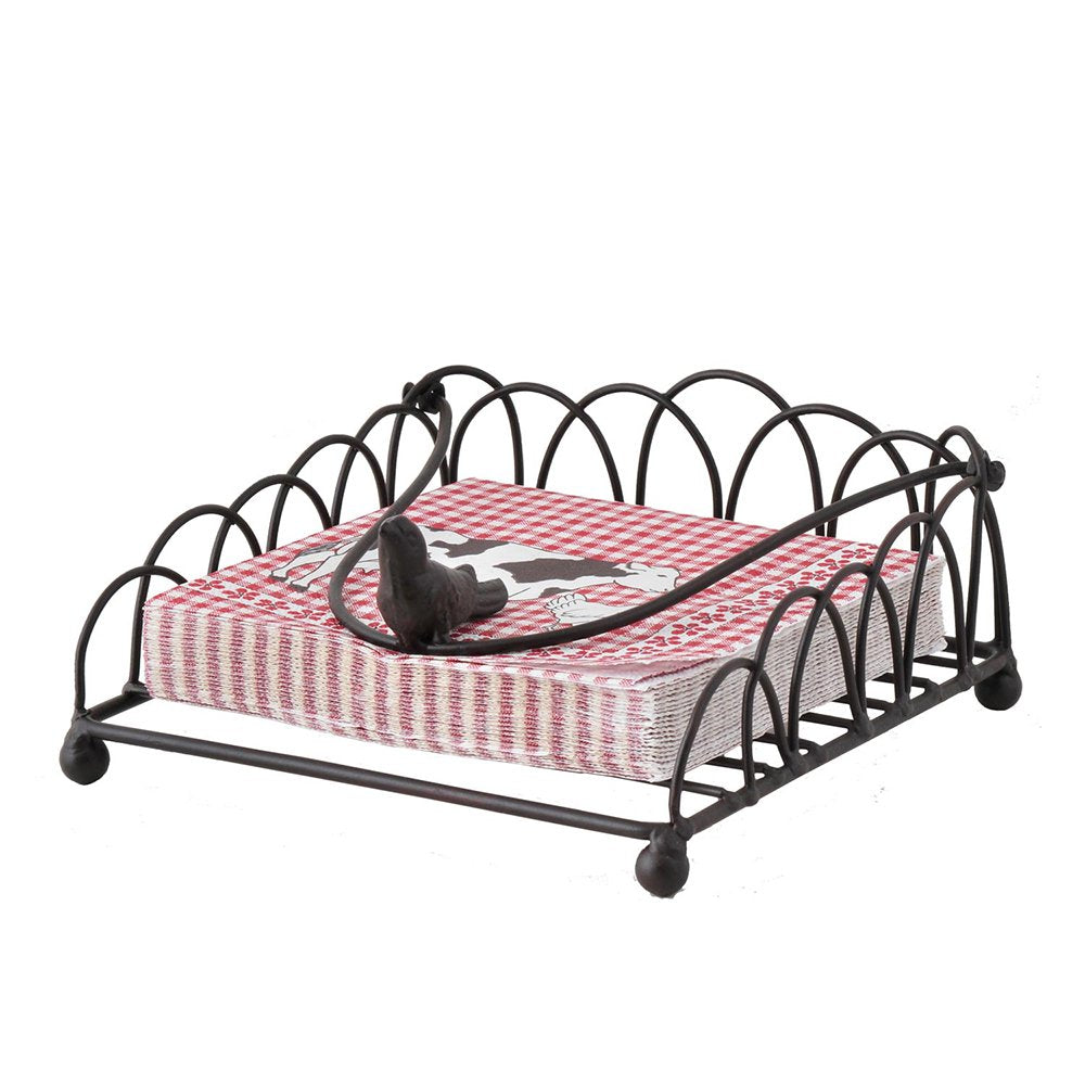 Servettenhouder 20x20x9 cm Bruin Ijzer Zeehond ServeThouder