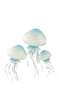 J-Line wanddecoratie Kwal - metaal - lichtblauw/wit