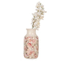 Vaas Ø 14x26 cm Beige Keramiek Bloemen
