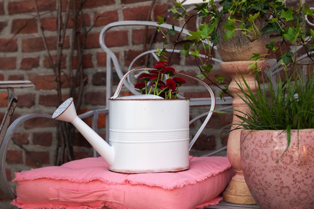 Decoratie Gieter 40x14x25 cm Wit Metaal Plantengieter