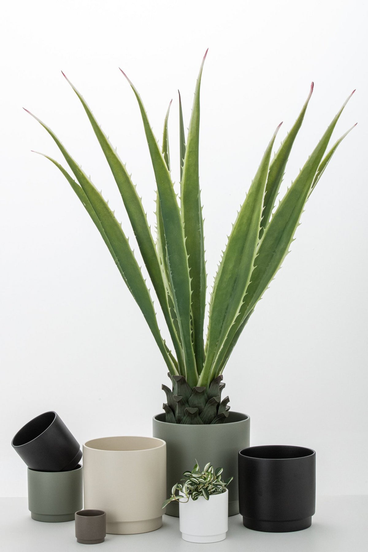 J-Line Agave Gebroken Wit Kunstmatig Groen