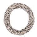 Krans Ø 30x6 cm Wit Rotan