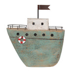 Decoratie Boot Groen Metaal