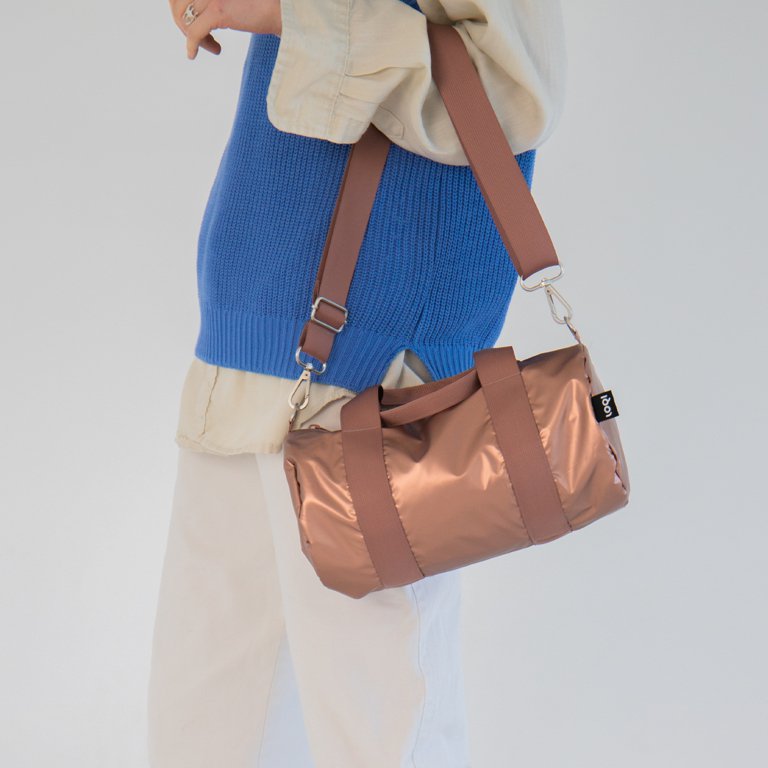 Loqi Weekender Medium - Rose Gold Metallic