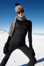 Sneeuwsjaal zwart beige