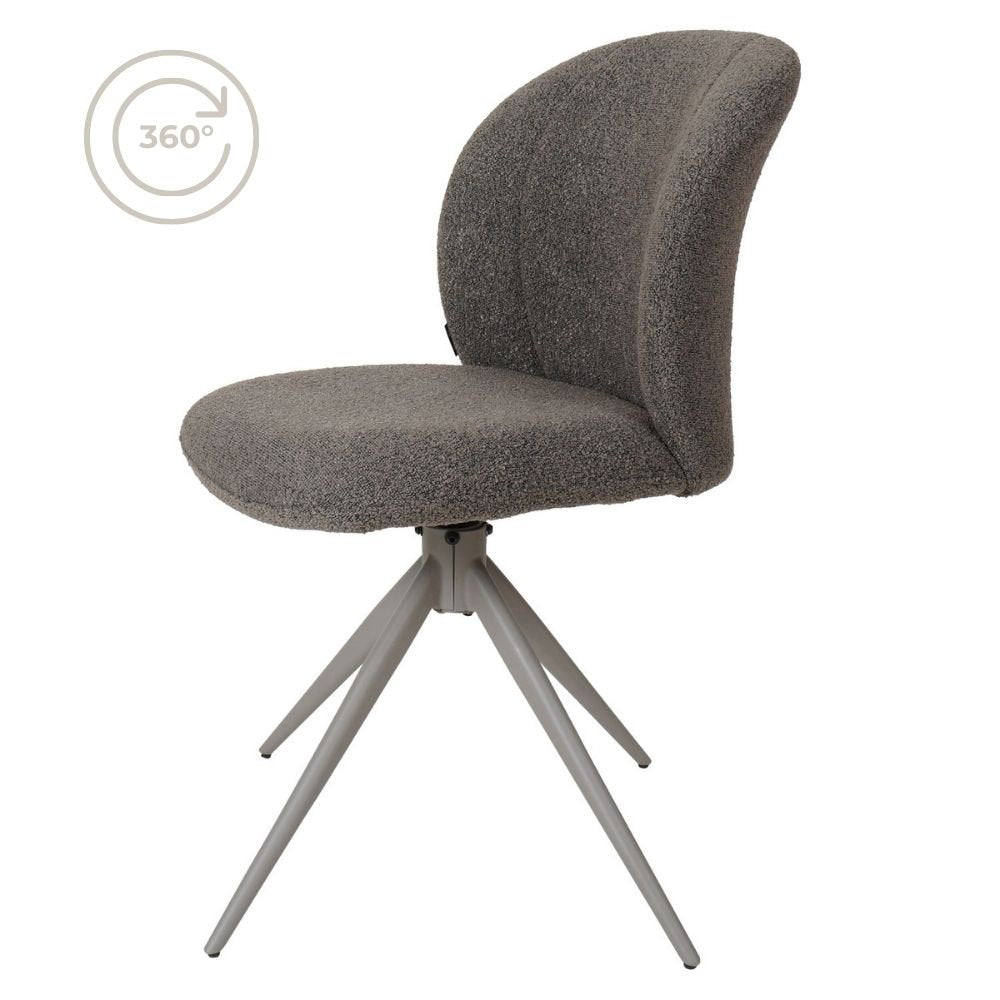 Eetkamerstoel Cosmo - Bouclé - Brown