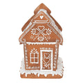 Gingerbread house met LED 17 cm Bruin Polyresin Peperkoekhuisje