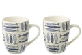 J-Line Doos 2 Mokken Vi Keramiek Donkerblauw