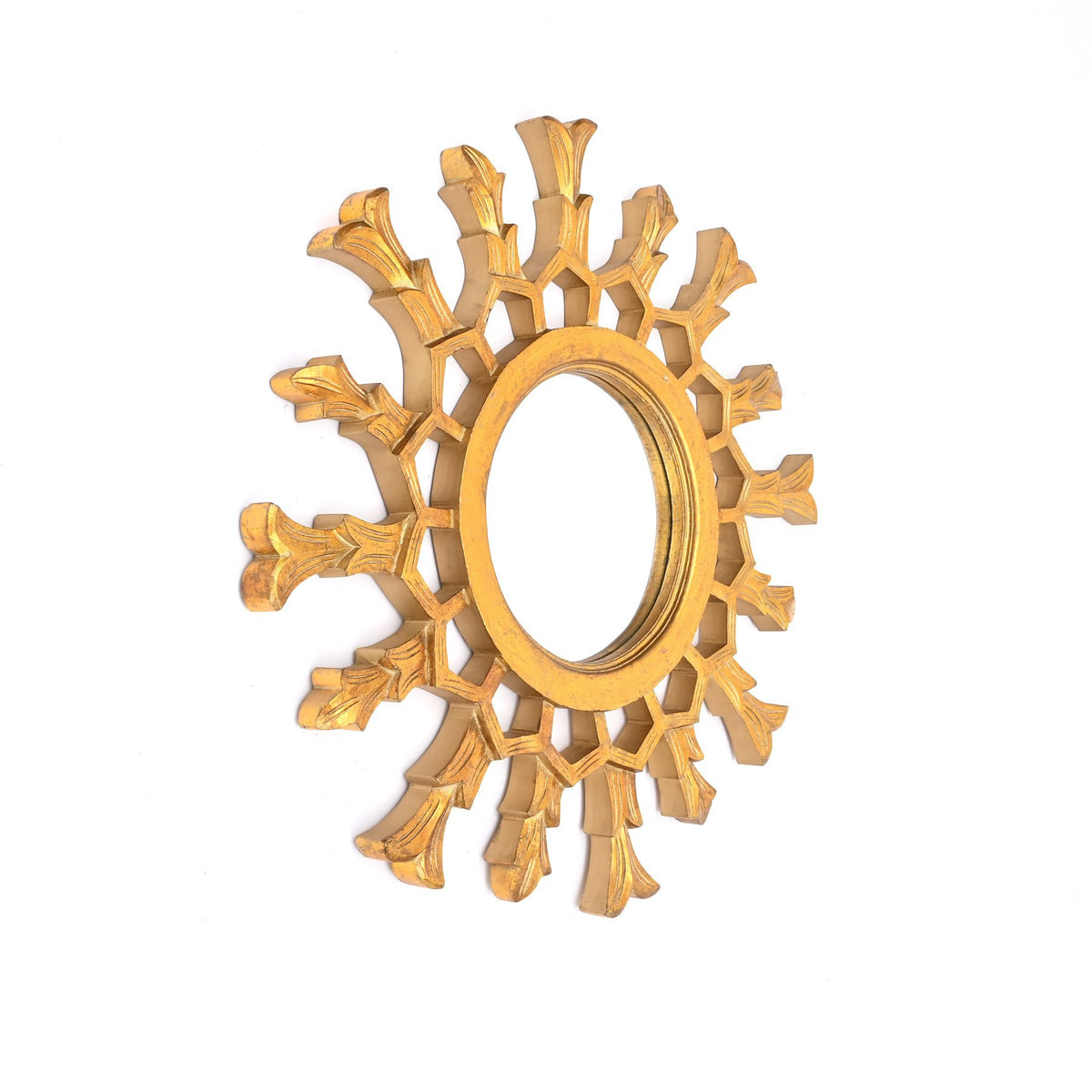 Sunburst houten wandspiegel – decoratieve spiegel
