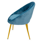 Eetkamerstoel 58x65x85 cm blauw ijzer stoel