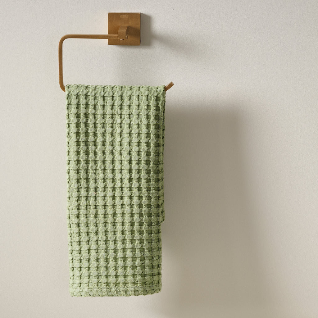 Katoenen wafelhanddoek - Hand, krijt