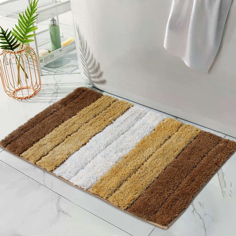 Microvezel rechthoekige luxe badmat zacht antislip 40x60 cm 1-pack | Ultra-absorberend badkamertapijt, wasbaar