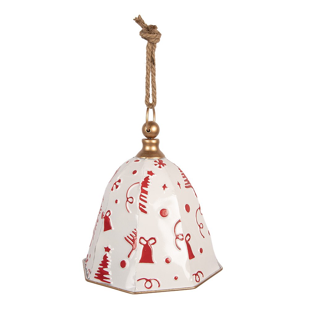 Kerstdecoratie Beeld Bel Ø 24x24 cm Wit Metaal