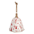 Kerstdecoratie Beeld Bel Ø 24x24 cm Wit Metaal