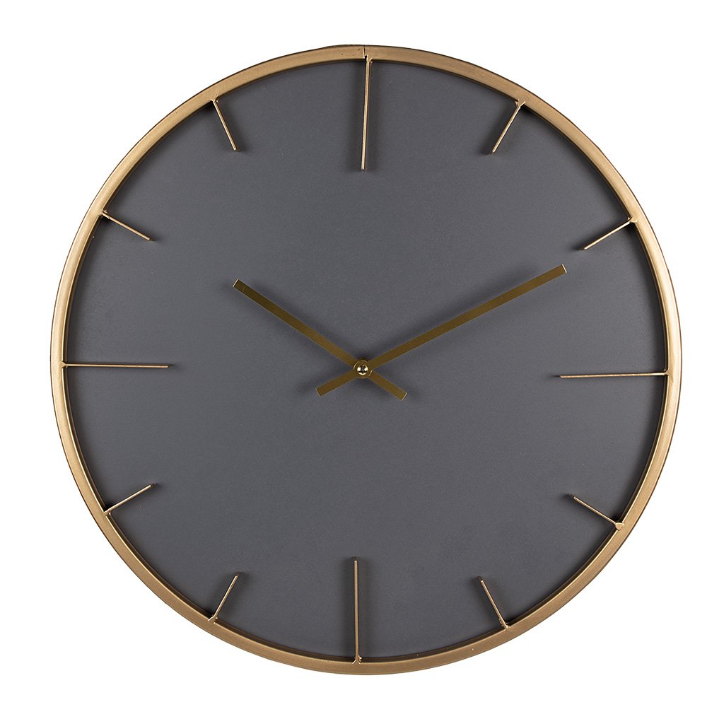 Wandklok Ø 45 cm Grijs MDF Muurklok
