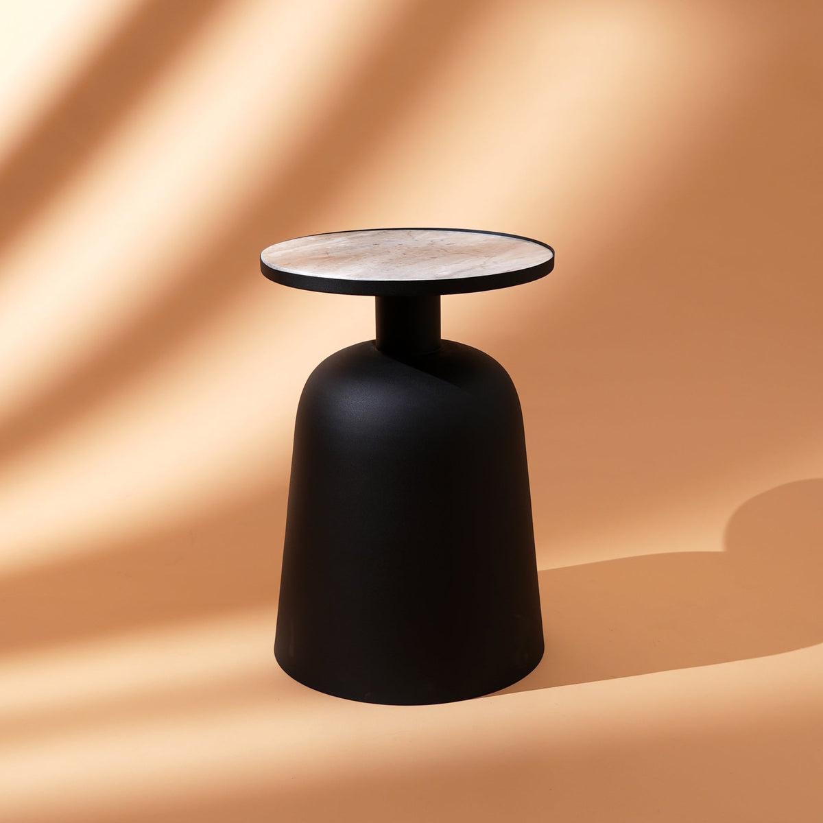 Drum Accenttafel - Zwarte afwerking - Ronde stijl
