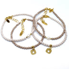 Zirkonia armband ronde kralen zoetwaterparel