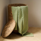 Katoenen wafelhanddoek - Krijt
