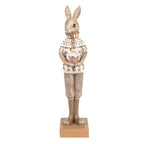 Beeld Konijn 28 cm Bruin Beige Polyresin