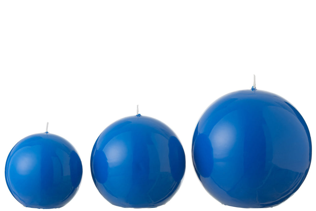 J-Line Kaars Bol Was Fluo Blauw - 50 Uur