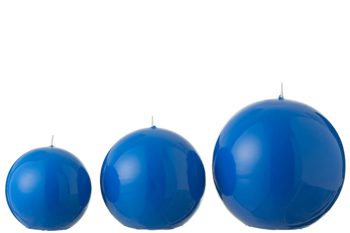 J-Line Kaars Bol Was Fluo Blauw - 50 Uur