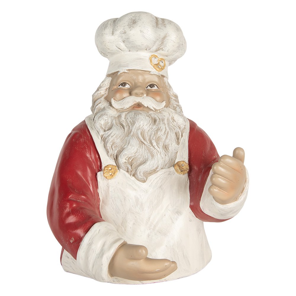 Decoratie Kerstman 25x25x35 cm Rood Kunststof