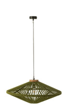 J-Line Hanglamp Ovni Ijzer/Jute Groen Medium